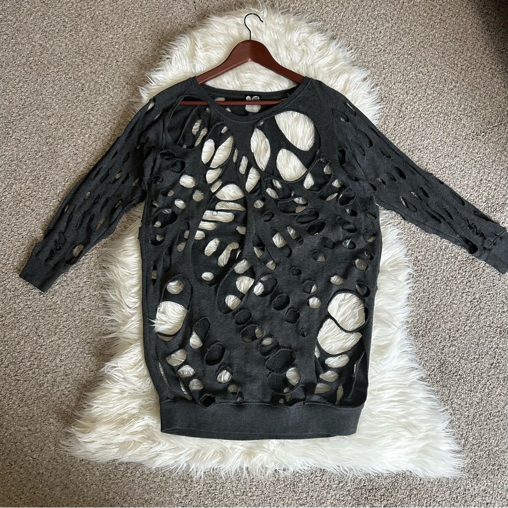 Cheap Monday Gray Cutout Sweater